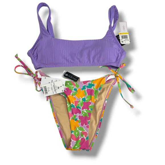 NEW Mix & Match Bikini Set Medium Salt & Cove / Cotton On Purple Floral Cheeky - Picture 9 of 12